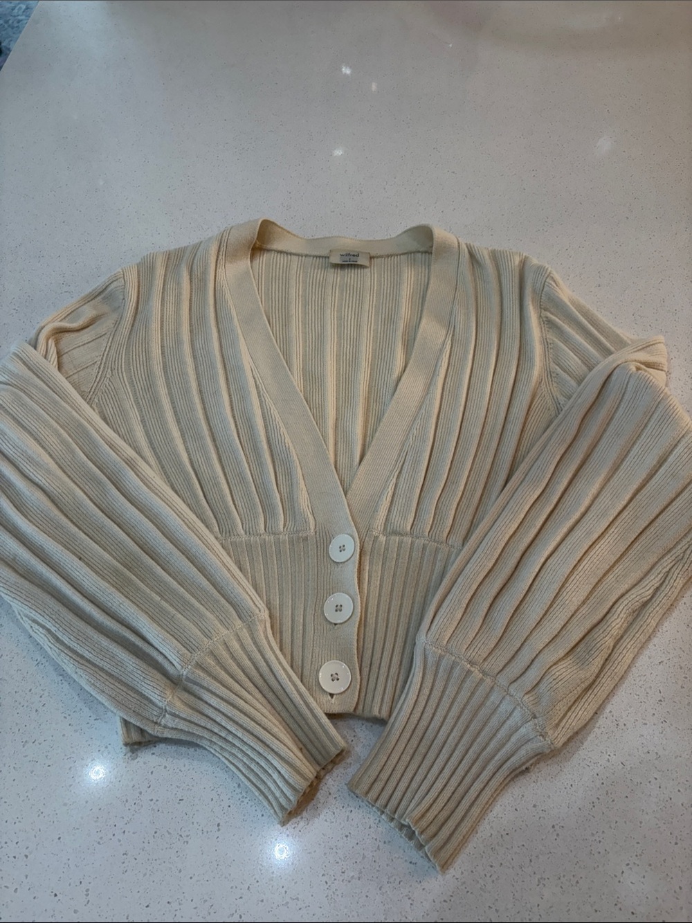 Wilfred Cream Crip Cardigan